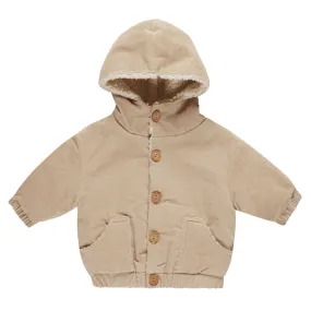 Corduroy Hooded Jacket - Latte - FINAL SALE