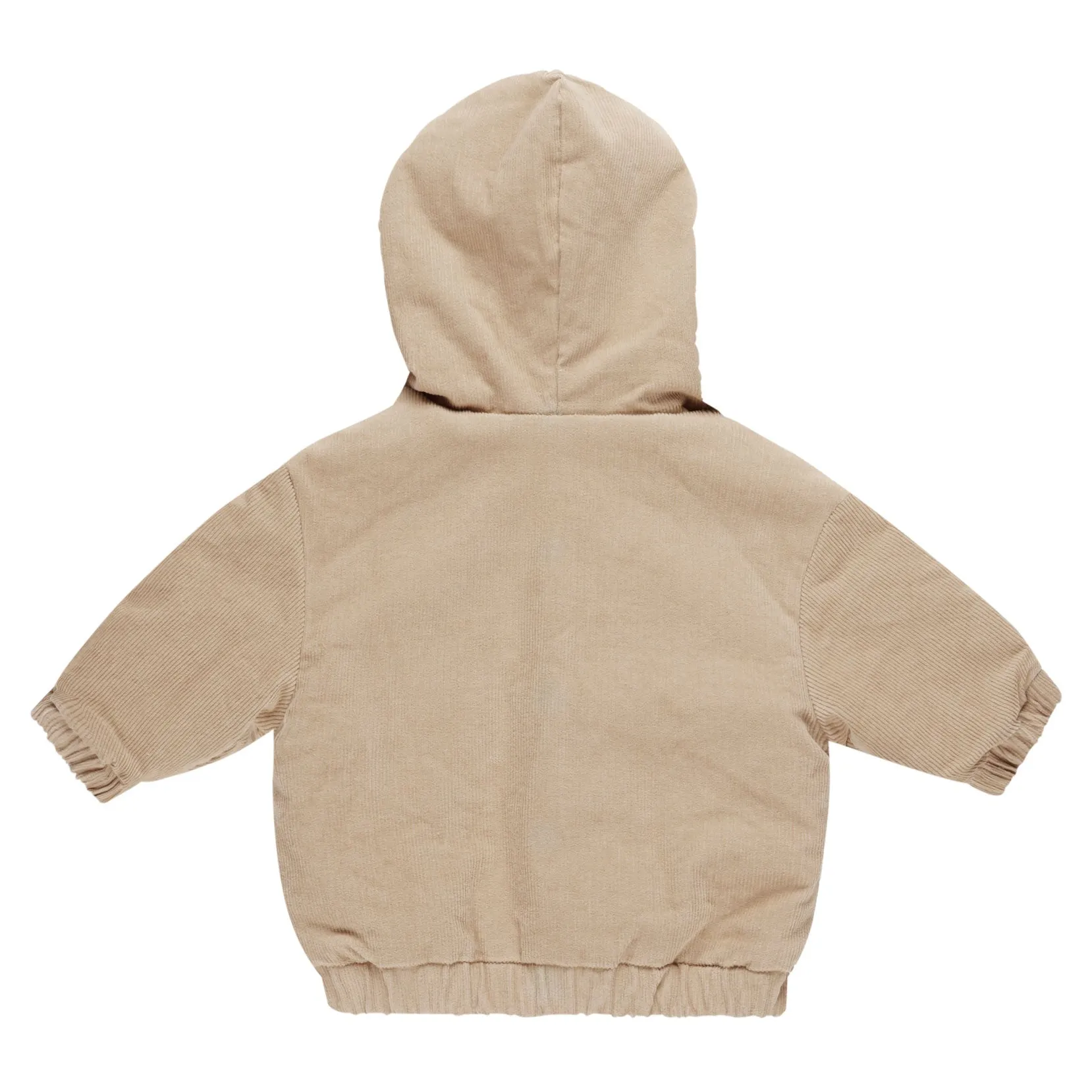 Corduroy Hooded Jacket - Latte - FINAL SALE