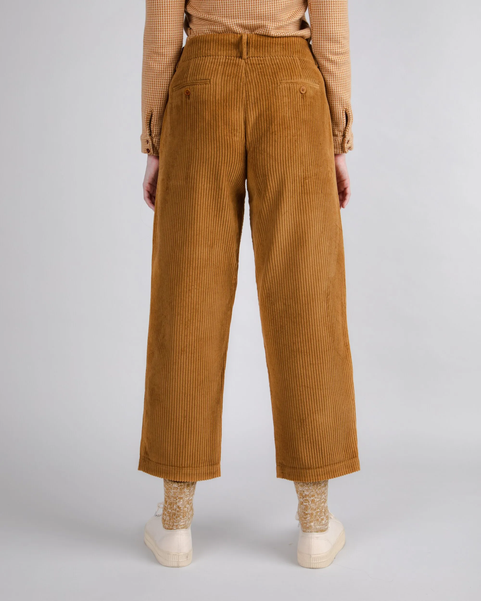 Corduroy Pleated Pants Camel