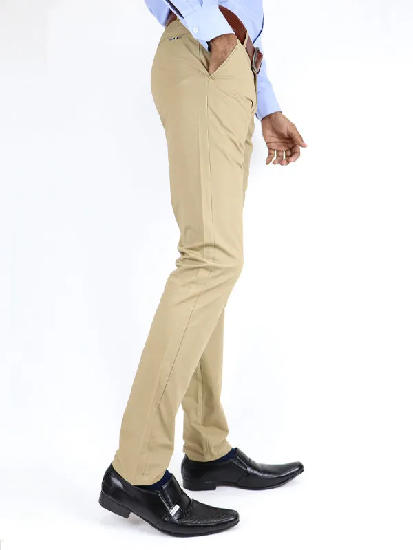 Cotton Chino Pant For Men Pattern Gold Brown MCP13