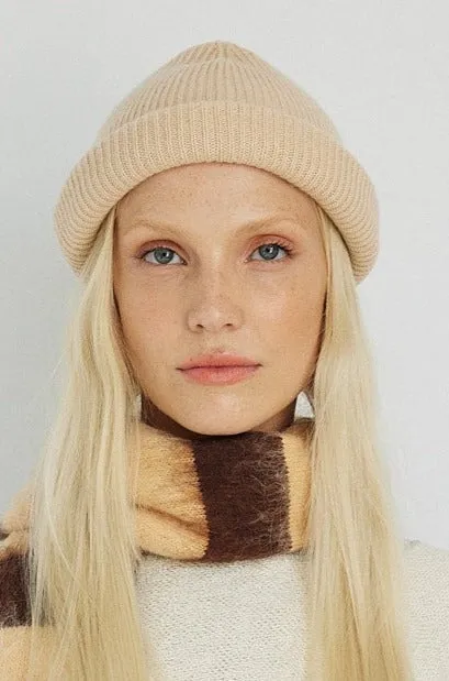 Cream Fisherman Beanie