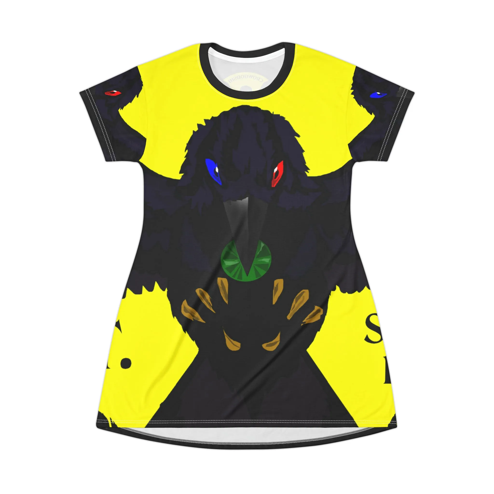 Crowgodshi First Generation T-Shirt Dress, YELLOW LOGO