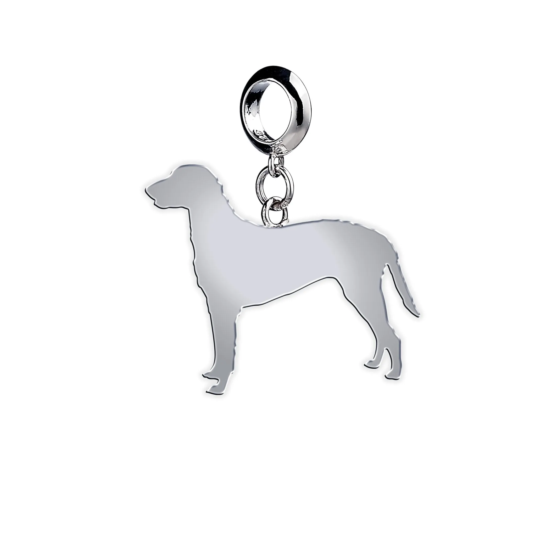 Curly-Coated Retriever Silhouette Silver Charm