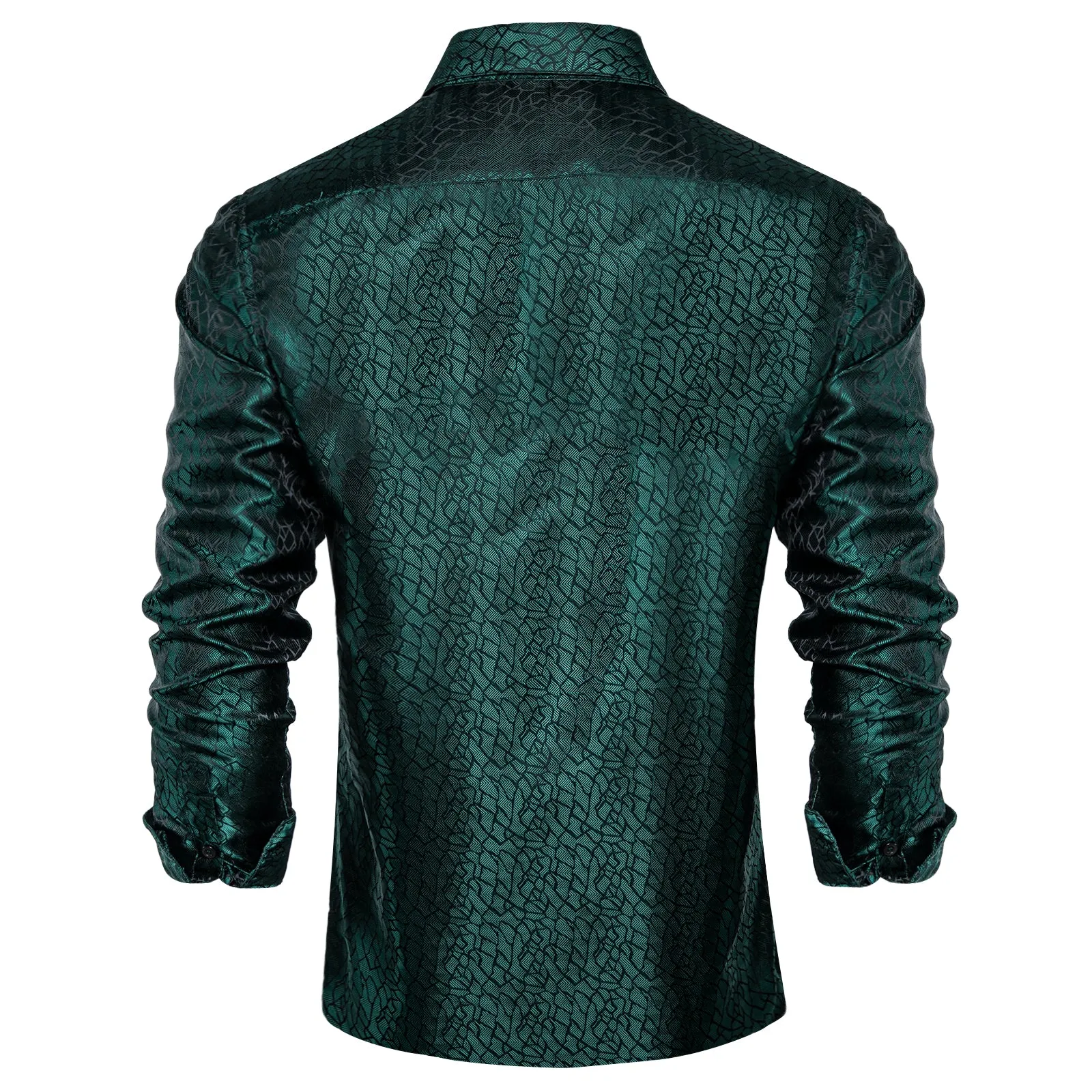 Dark Green Novelty Men's Long Sleeve Shirt