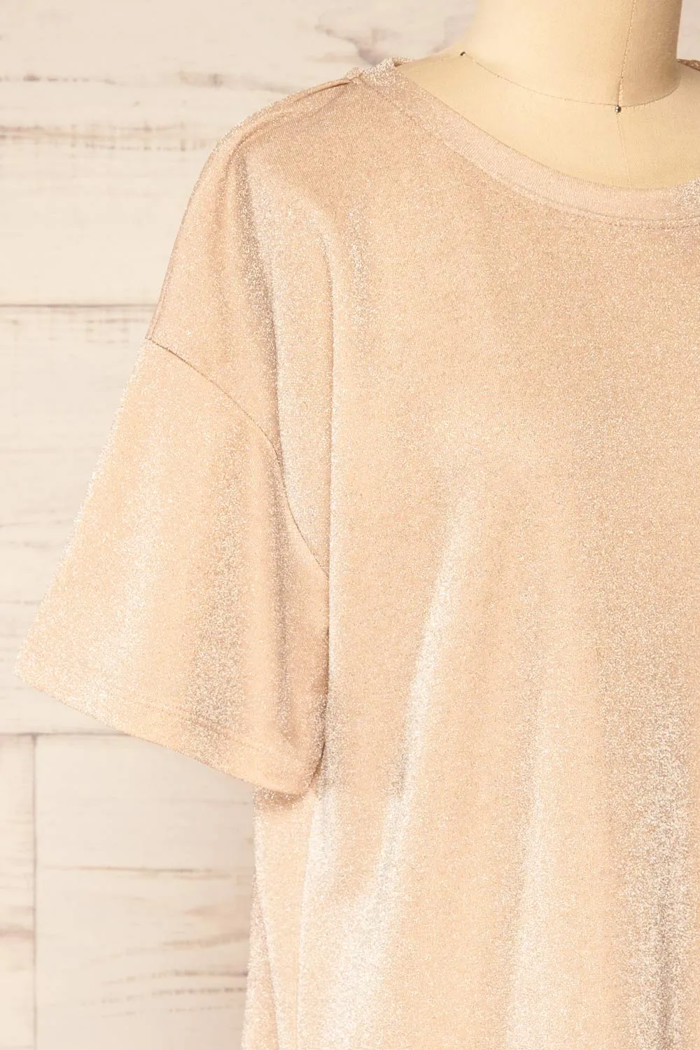 Dattilo Blush | Shimmery T-Shirt Dress