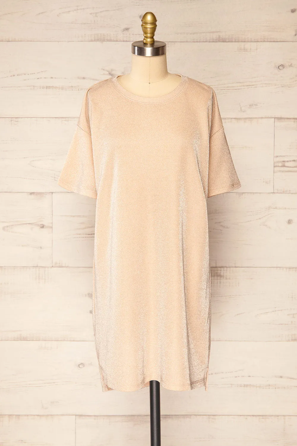 Dattilo Blush | Shimmery T-Shirt Dress