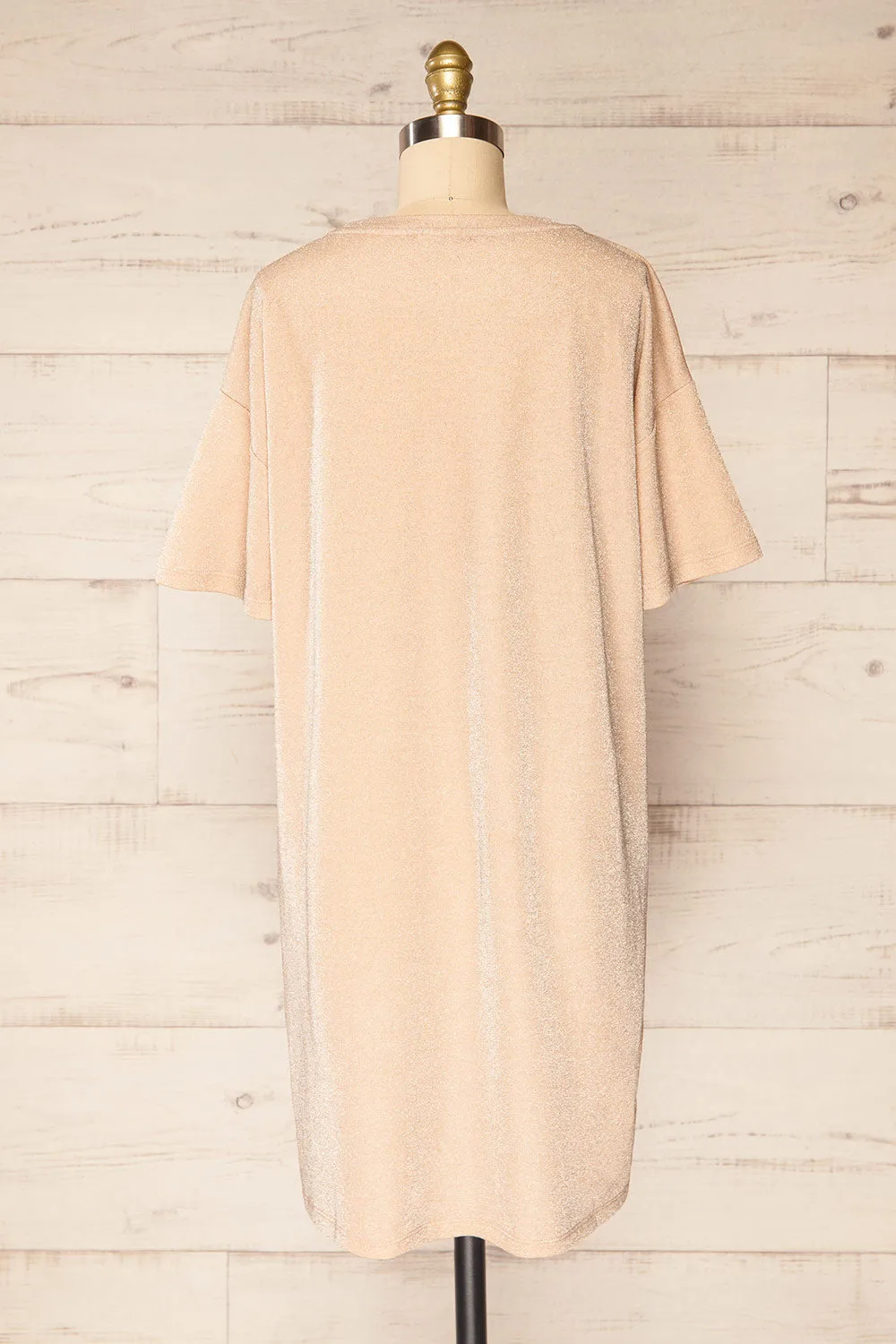 Dattilo Blush | Shimmery T-Shirt Dress