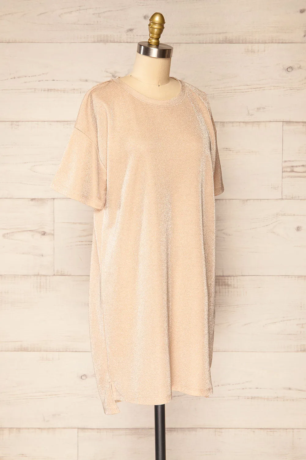 Dattilo Blush | Shimmery T-Shirt Dress