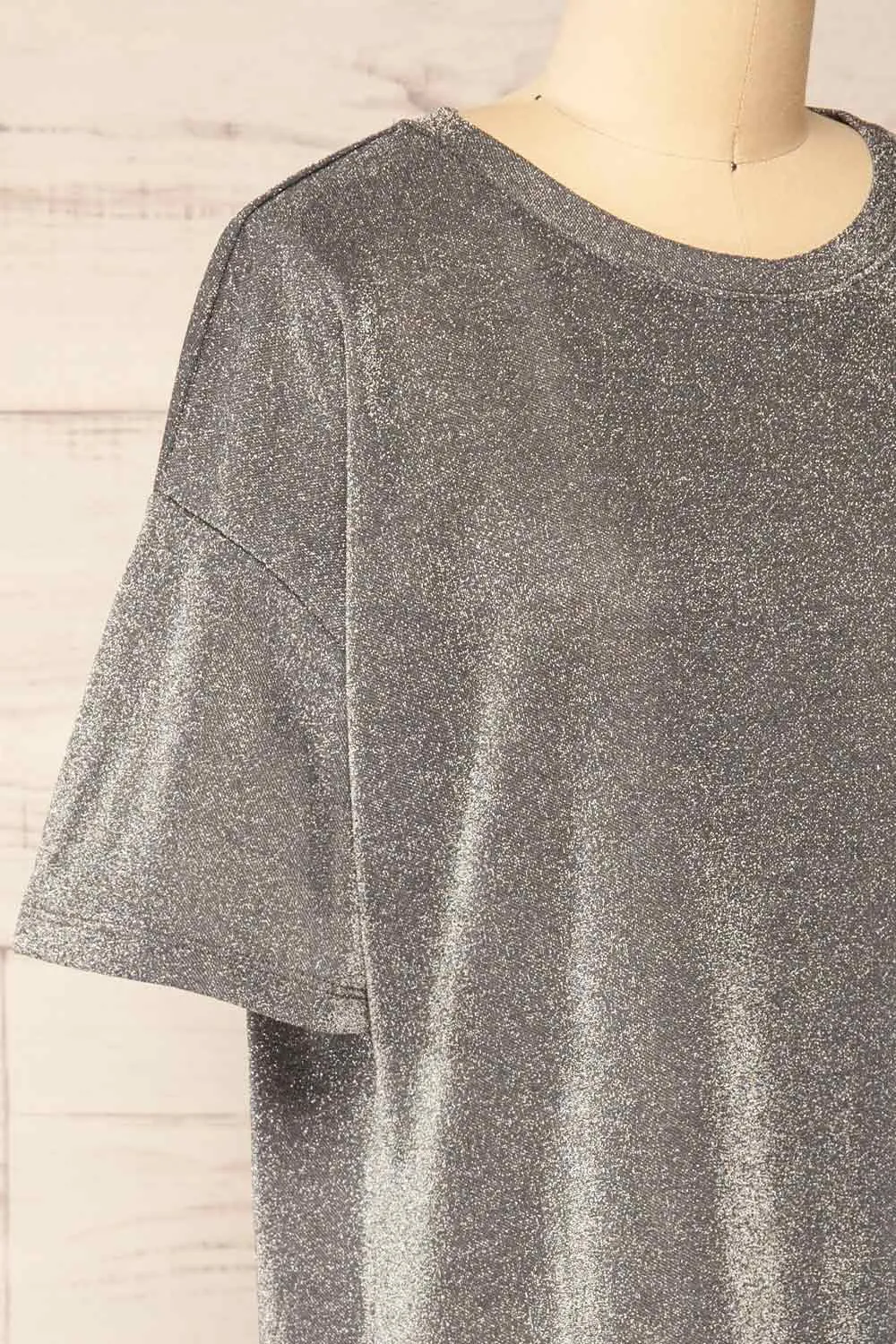 Dattilo Grey | Shimmery T-Shirt Dress