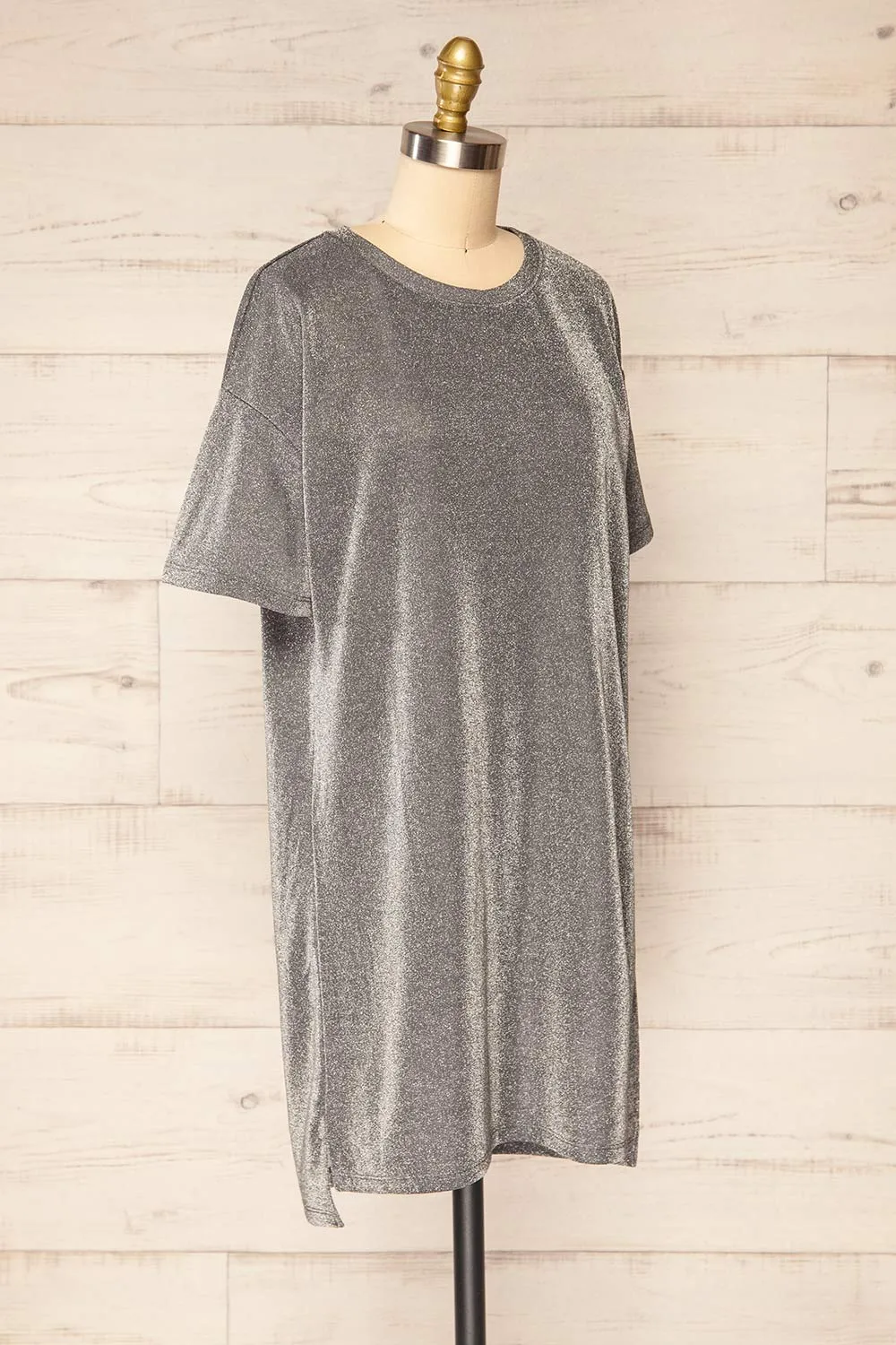 Dattilo Grey | Shimmery T-Shirt Dress