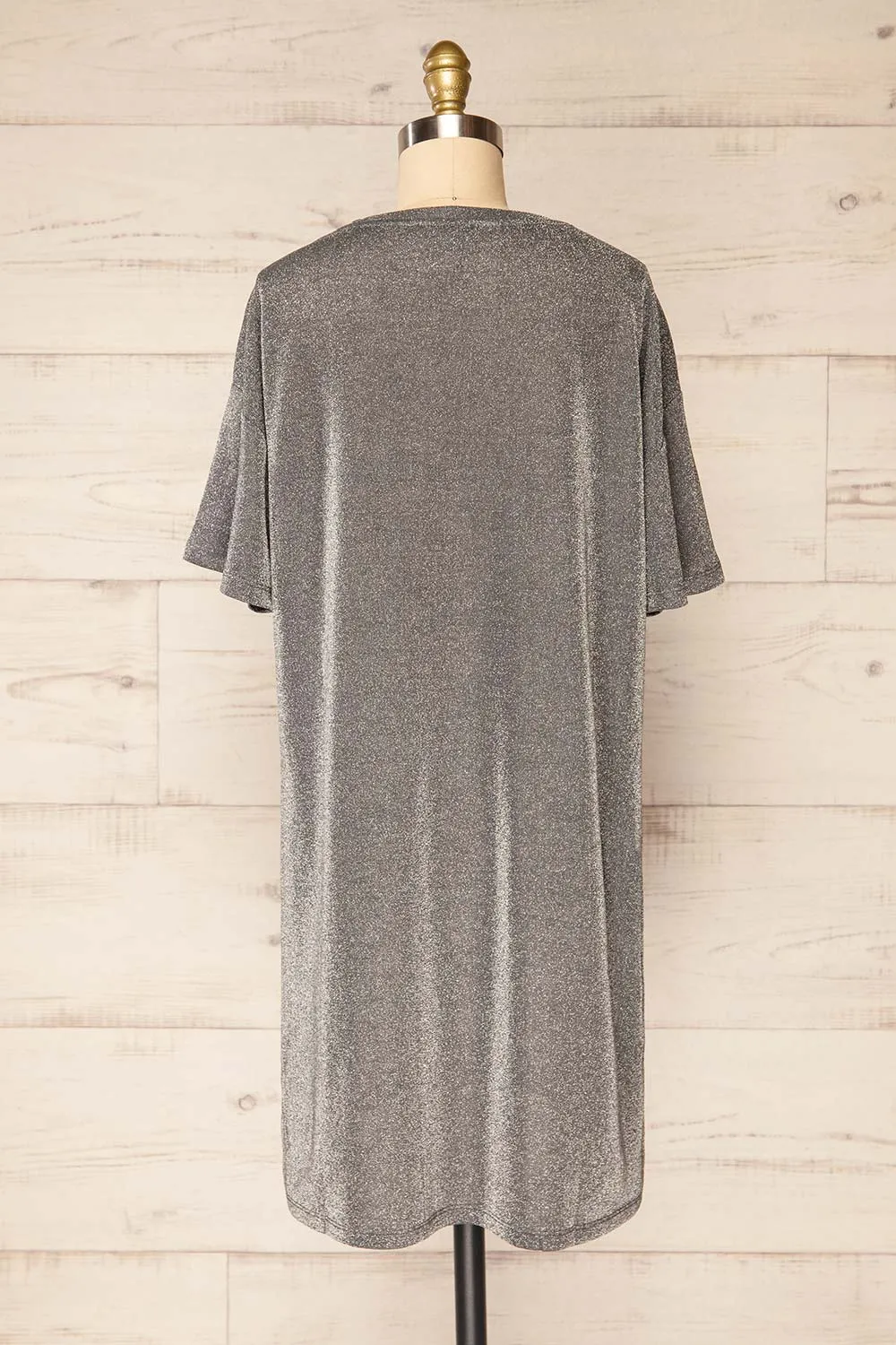 Dattilo Grey | Shimmery T-Shirt Dress