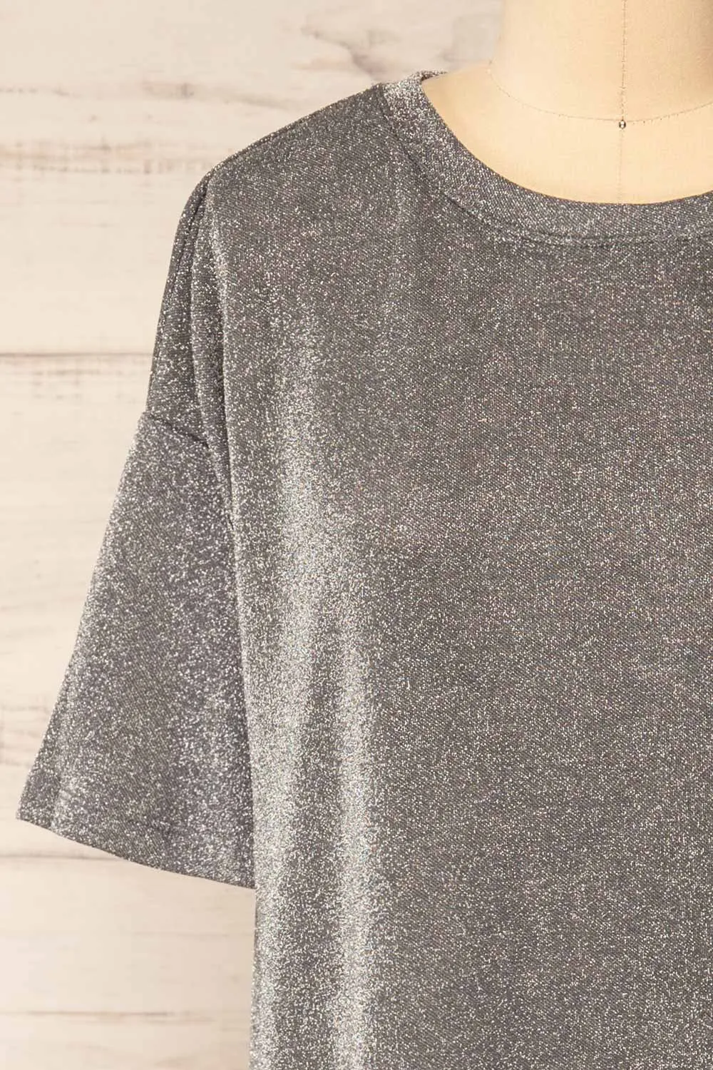 Dattilo Grey | Shimmery T-Shirt Dress