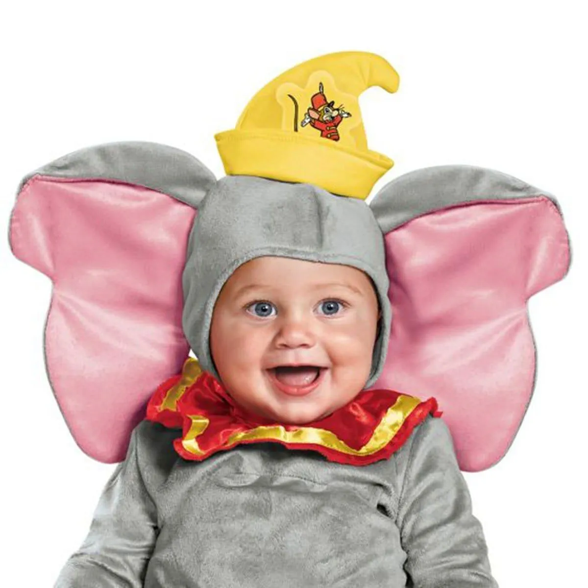 Disney Dumbo Classic Costume for Babies, Grey Jumpsuit and Headpiece