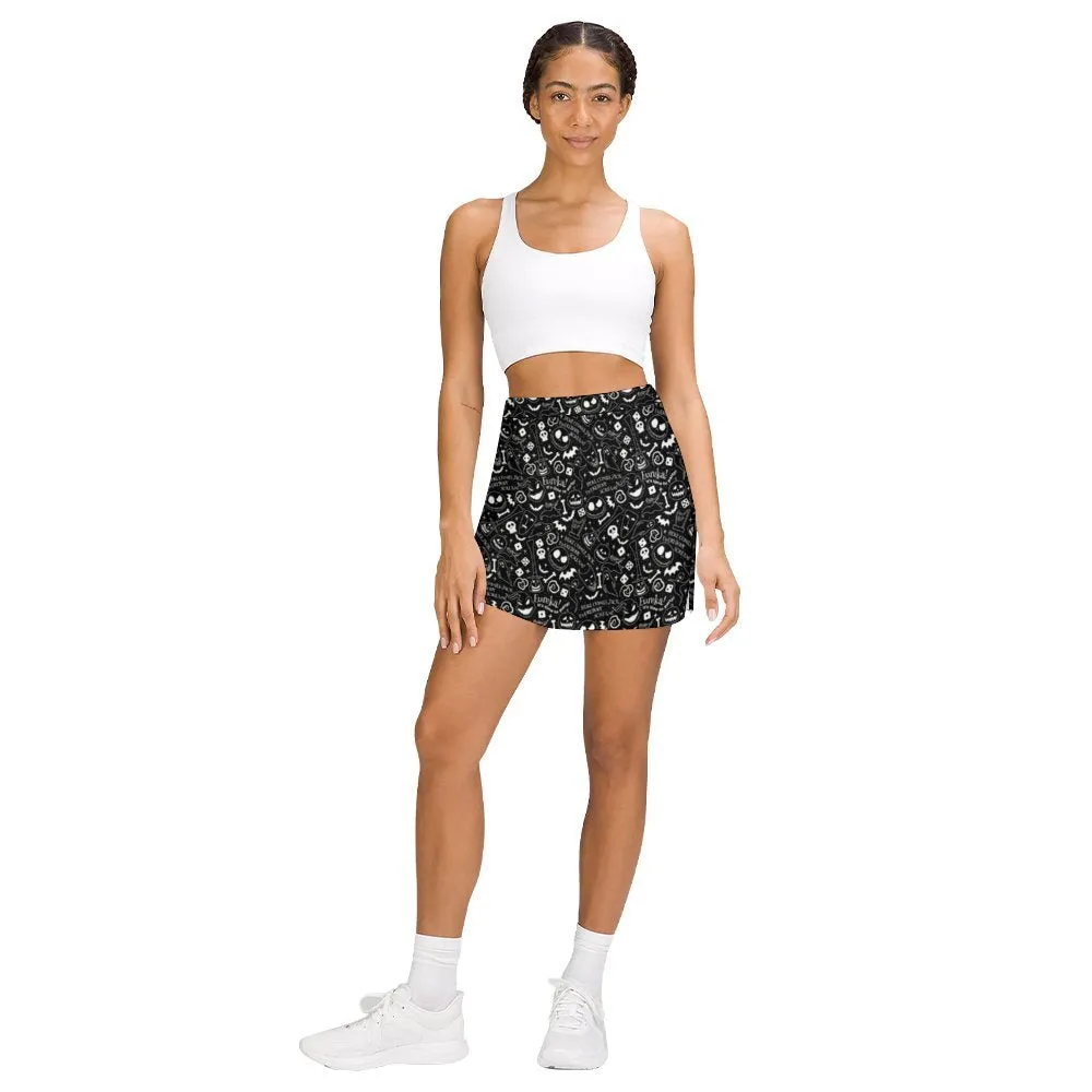 Disney Nightmare Before Christmas Everybody Scream Athletic A-Line Skirt With Pocket