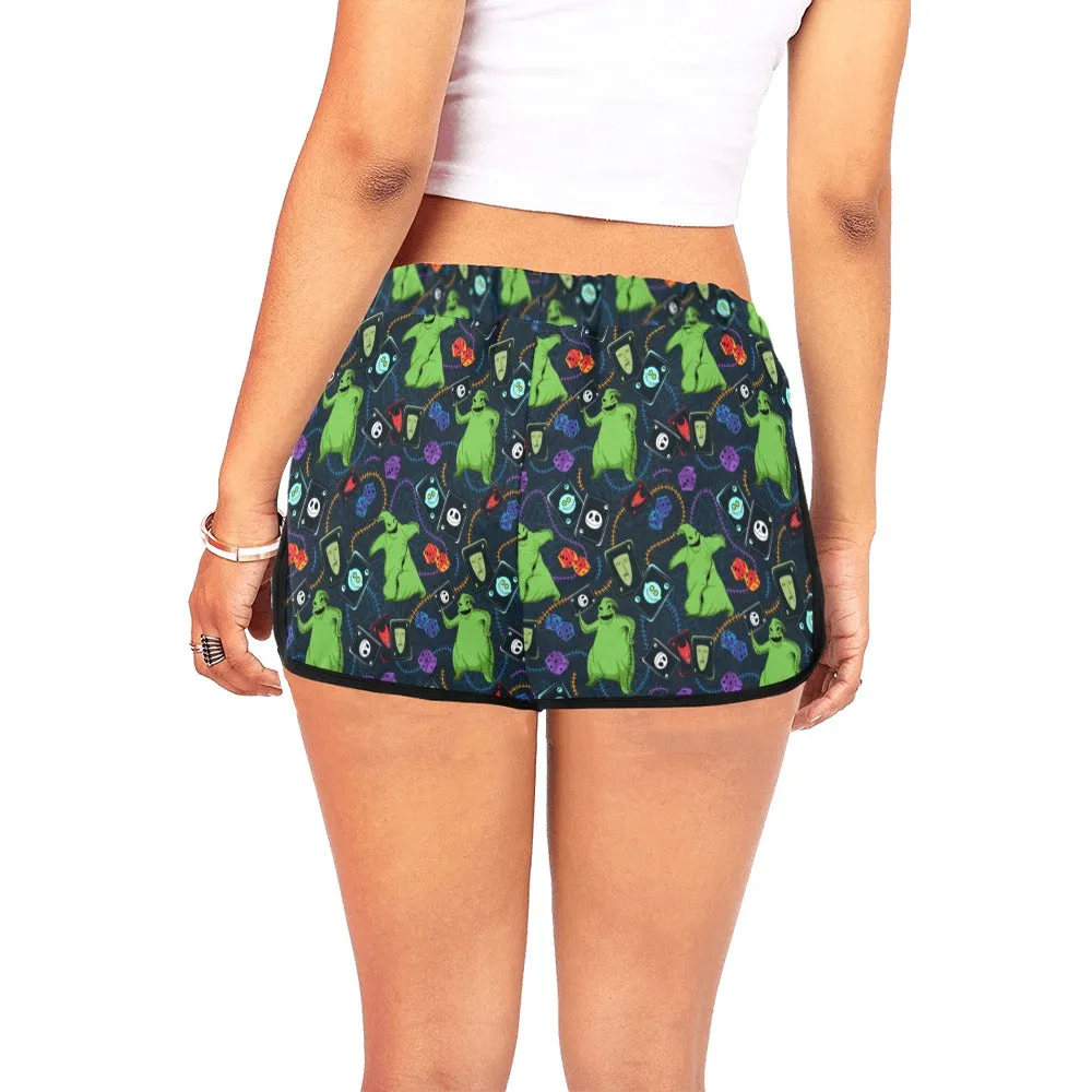 Disney Nightmare Before Christmas Oogie Cards And Dice Women's Relaxed Shorts