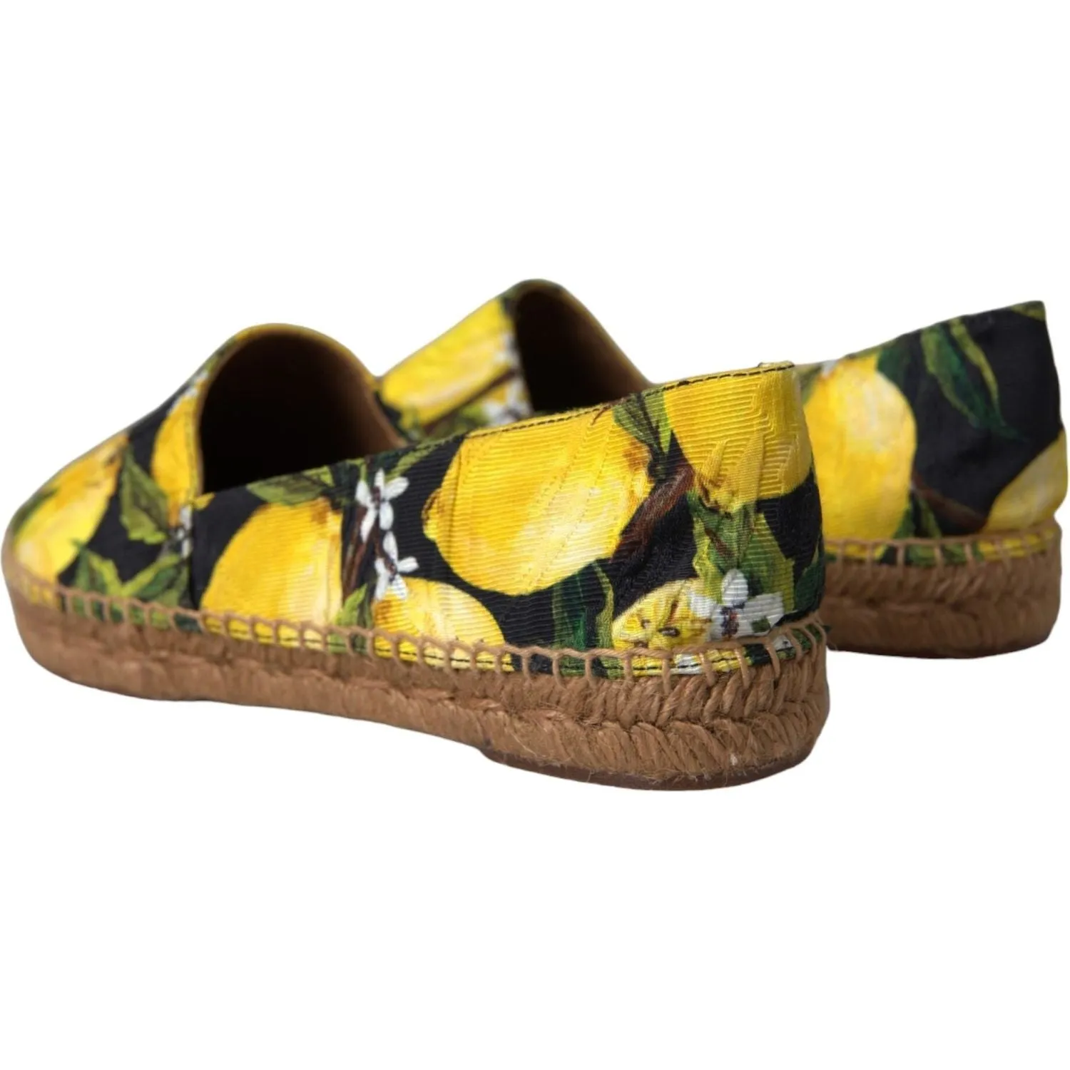 Dolce & Gabbana Multicolor Lemon Slip On Espadrilles Shoes