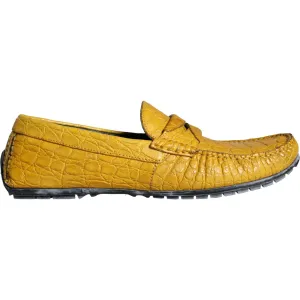 Dolce & Gabbana Yellow Leather Slip Mocassin Loafers Shoes