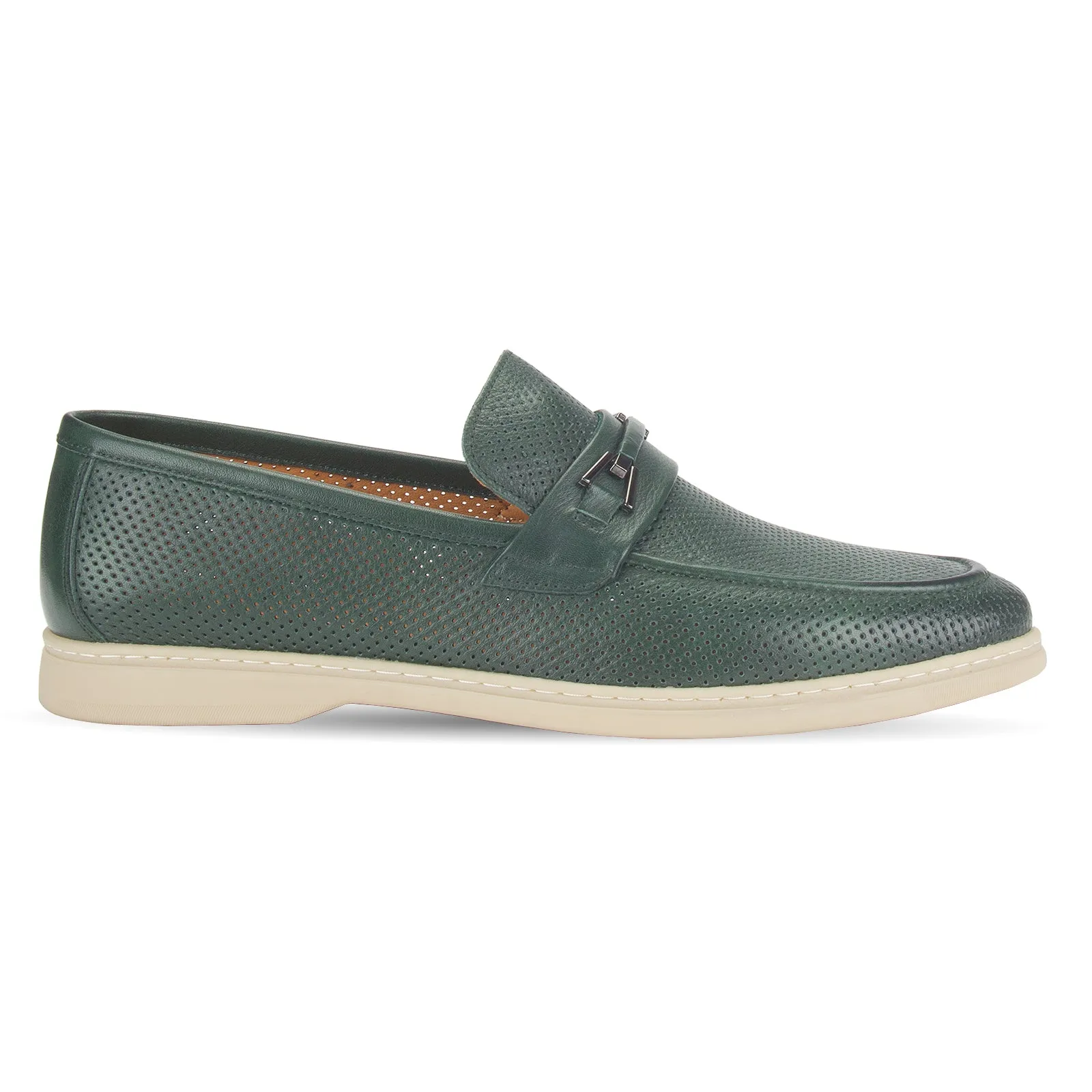 Duke textured leather casual slip-on loafer