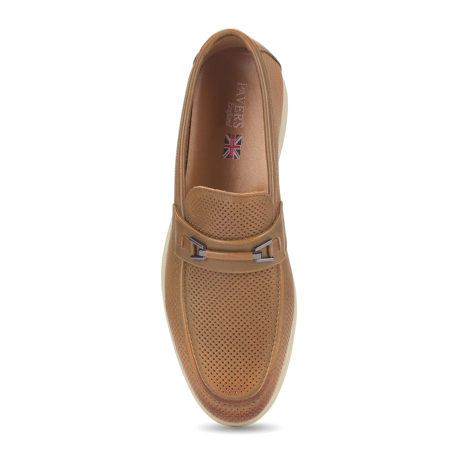 Duke textured leather casual slip-on loafer