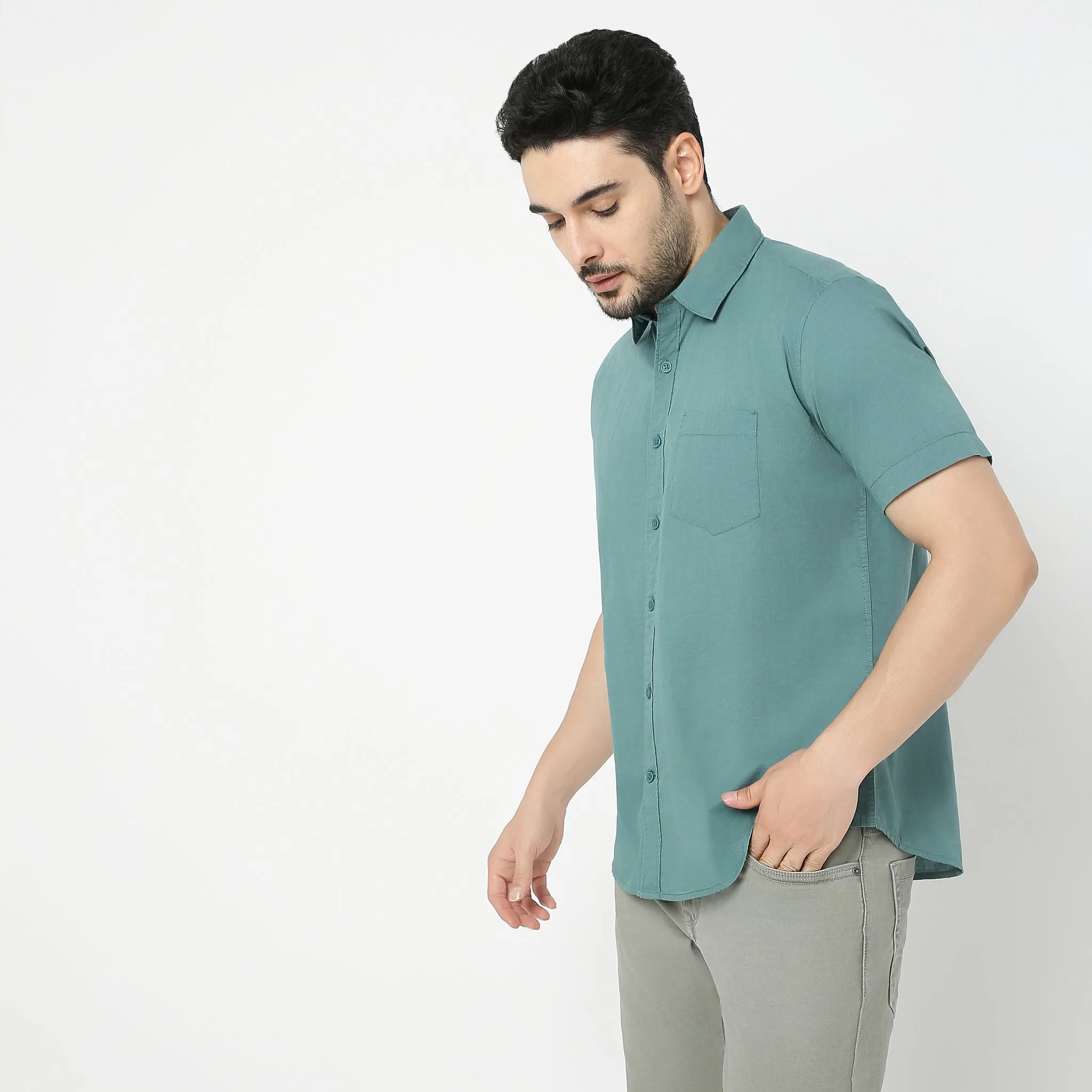 Easy Shirt™  - 100% Cotton MockLin Slubs - Regular Fit Solid Shirt - #Super Value