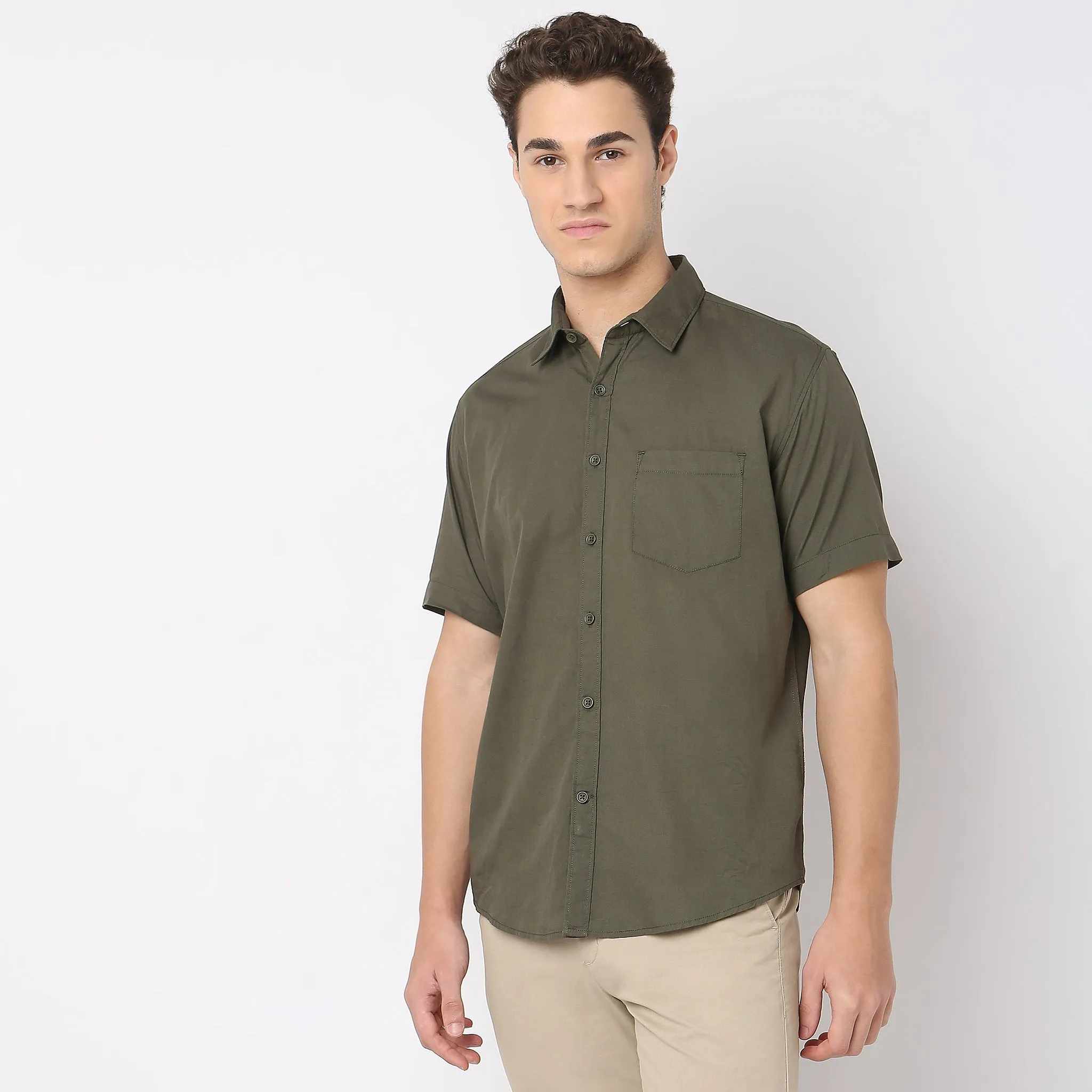 Easy Shirt™  - 100% Cotton MockLin Slubs - Regular Fit Solid Shirt - #Super Value