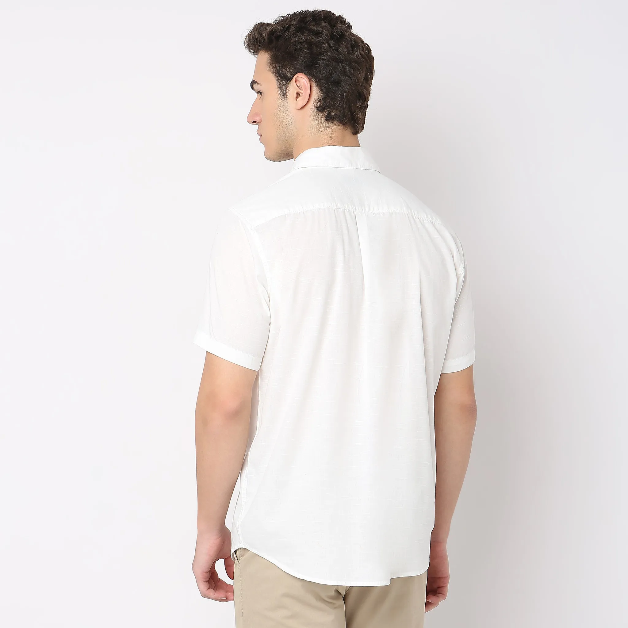 Easy Shirt™  - 100% Cotton MockLin Slubs - Regular Fit Solid Shirt - #Super Value