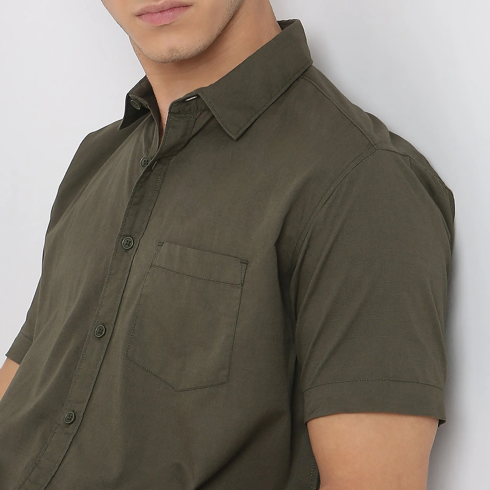 Easy Shirt™  - 100% Cotton MockLin Slubs - Regular Fit Solid Shirt - #Super Value