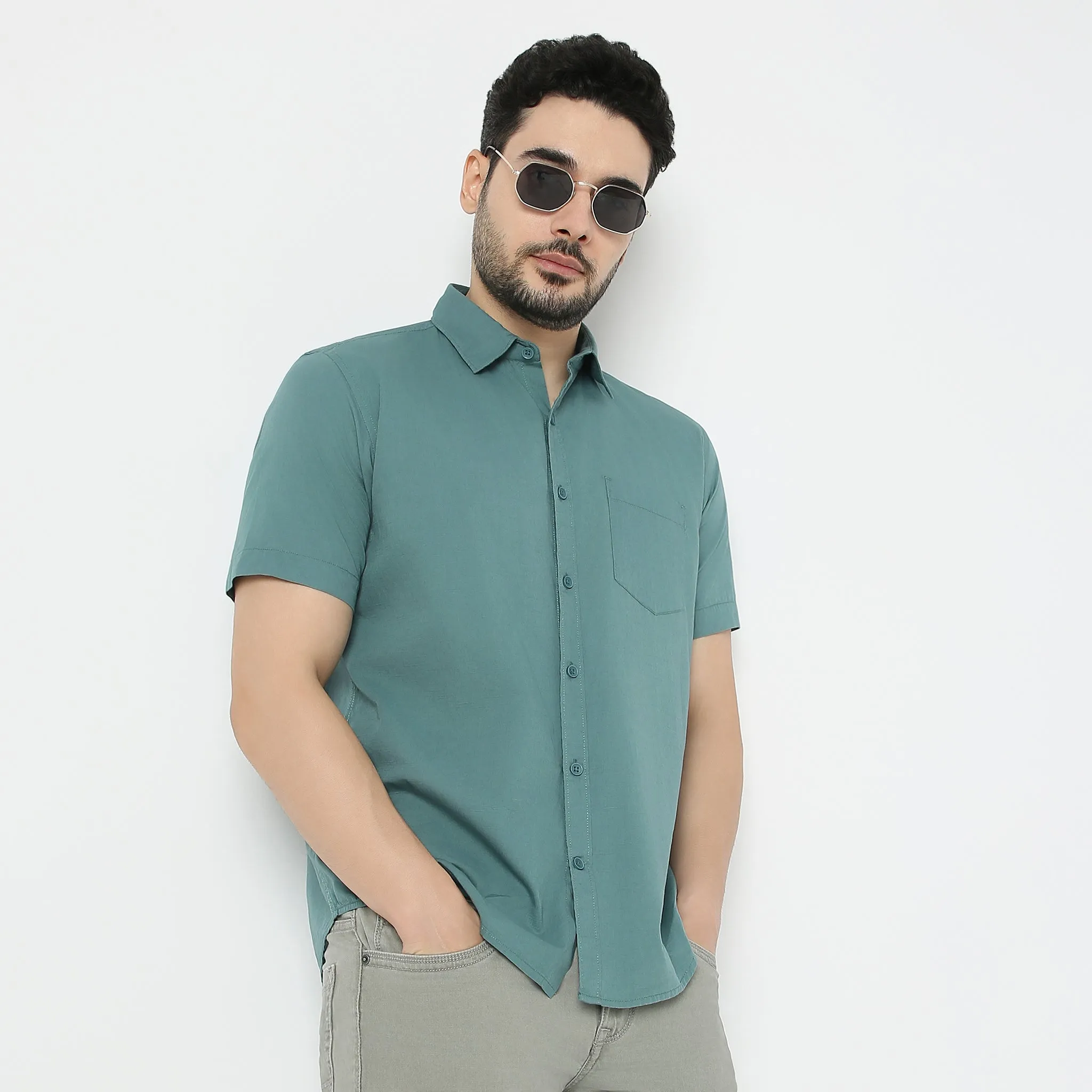 Easy Shirt™  - 100% Cotton MockLin Slubs - Regular Fit Solid Shirt - #Super Value