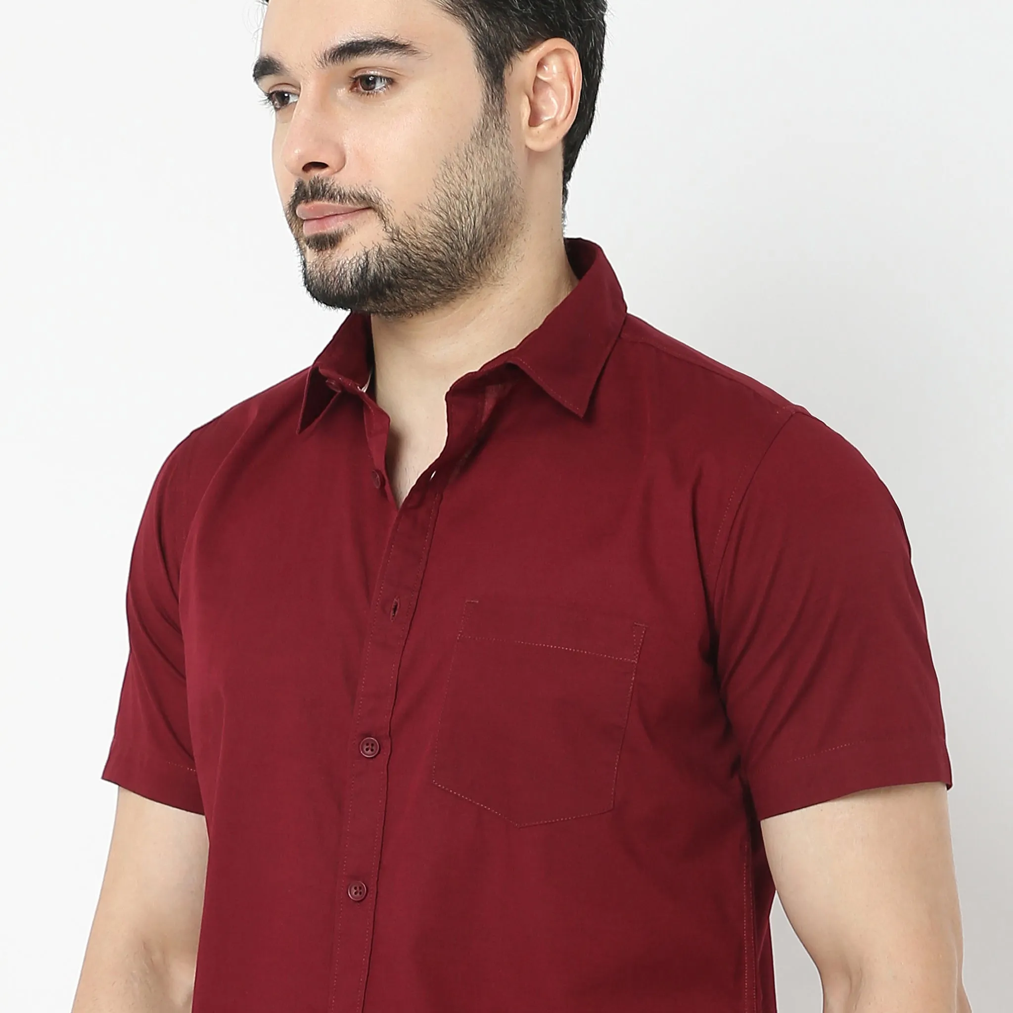 Easy Shirt™  - 100% Cotton MockLin Slubs - Regular Fit Solid Shirt - #Super Value