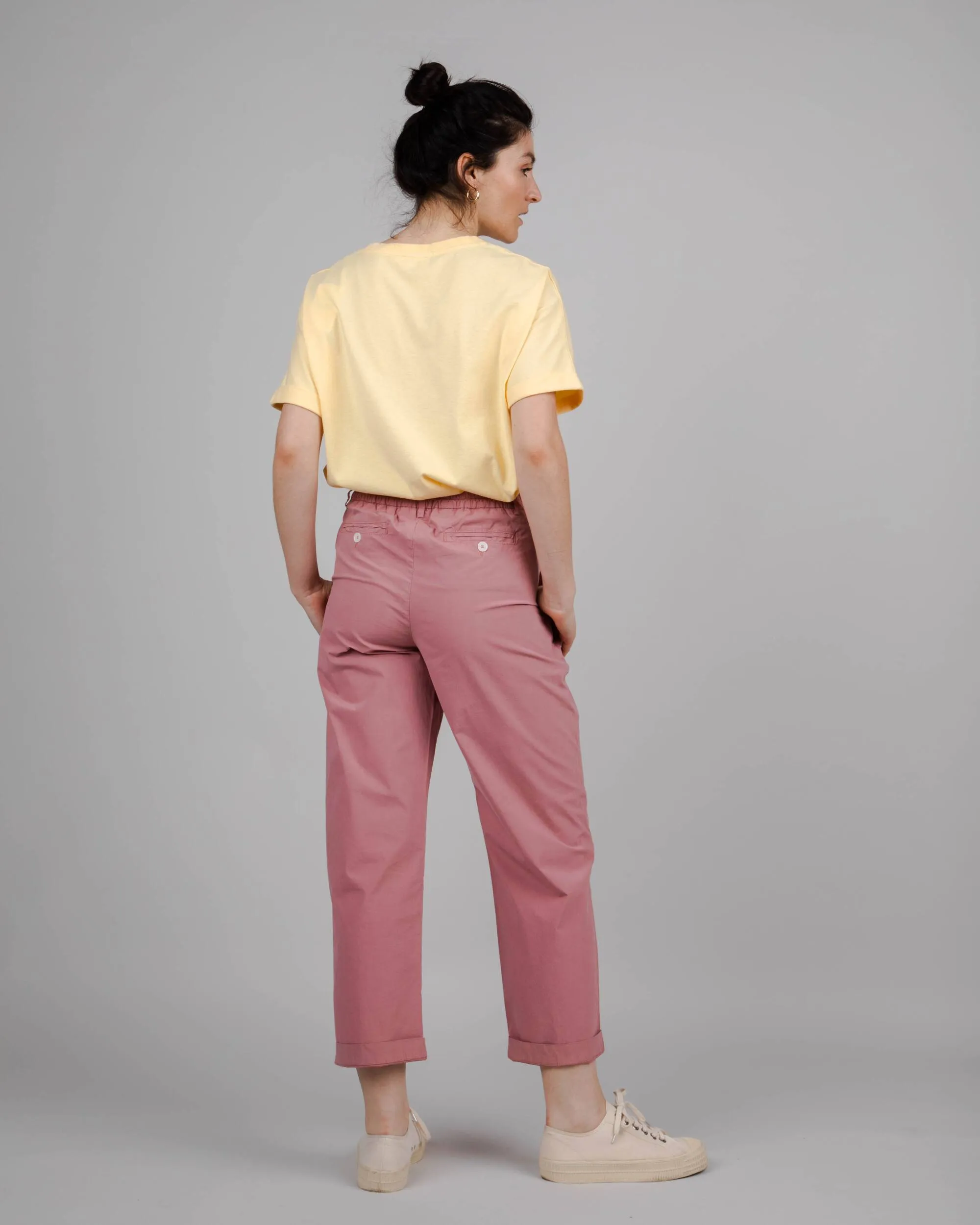 Elastic Pleated Chino Dusty Pink