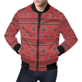 Evening Feather Wheel Blush Bomber Jacket for Men