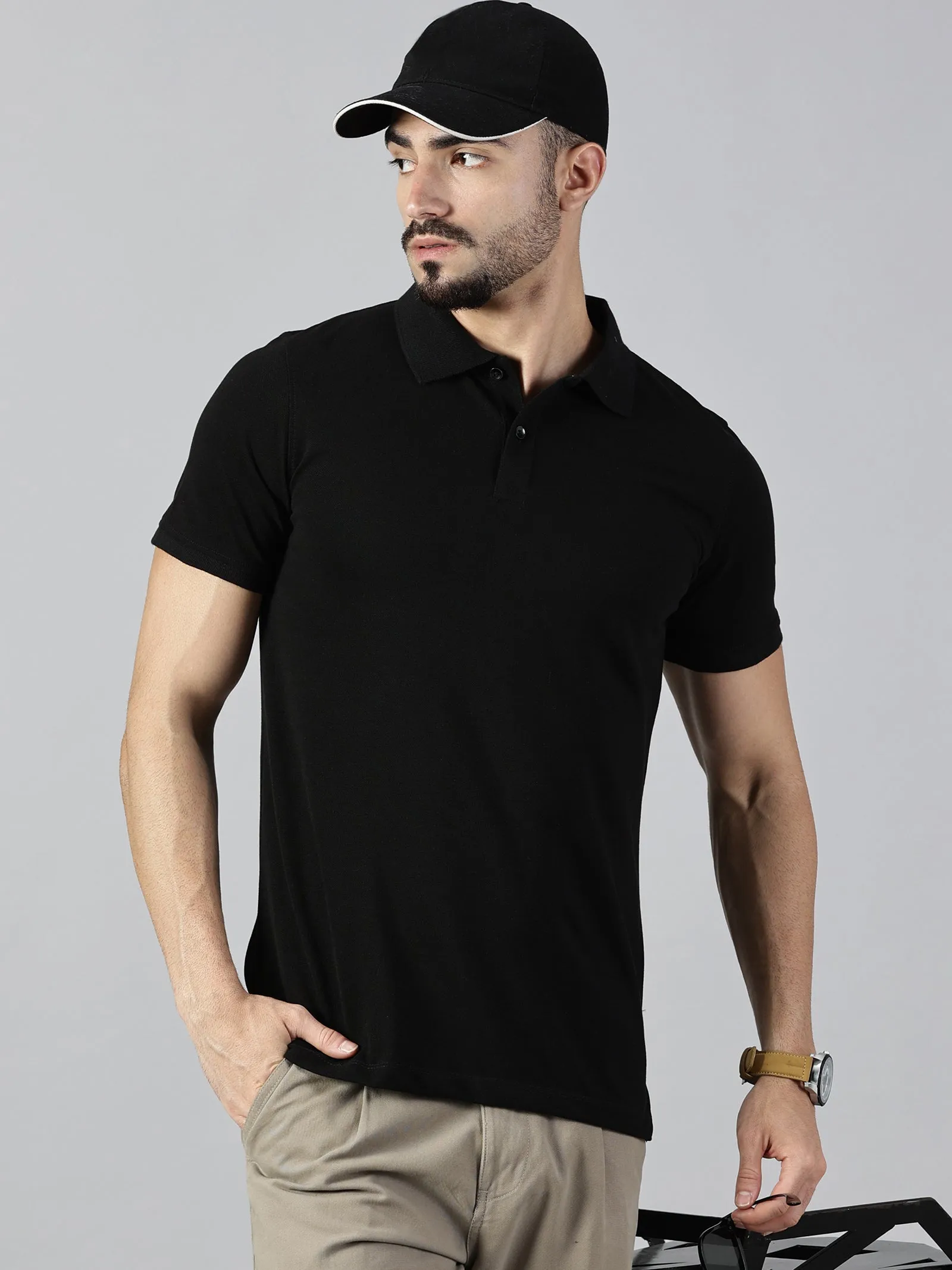 Everyday Black Polo T-Shirt