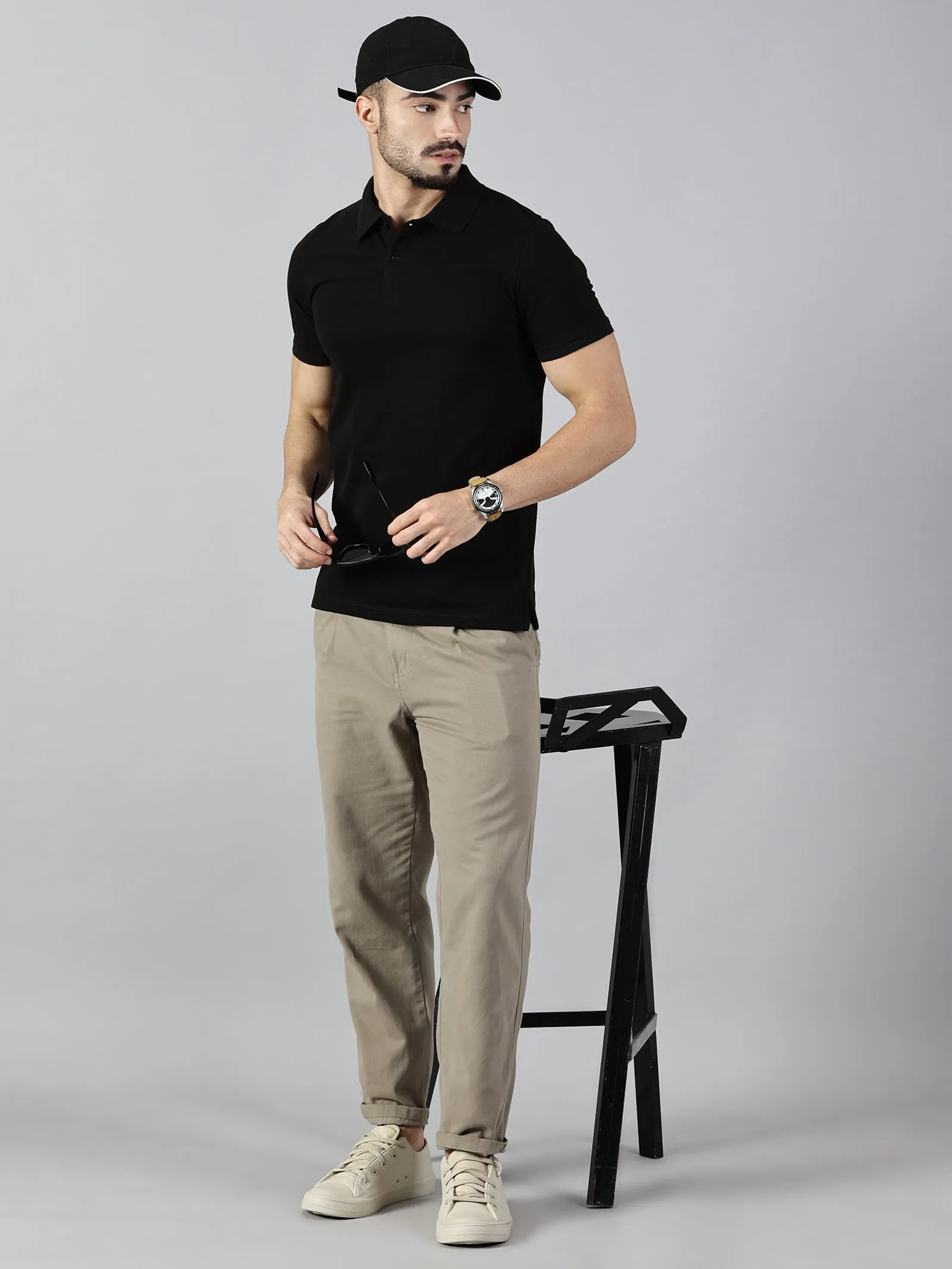 Everyday Black Polo T-Shirt