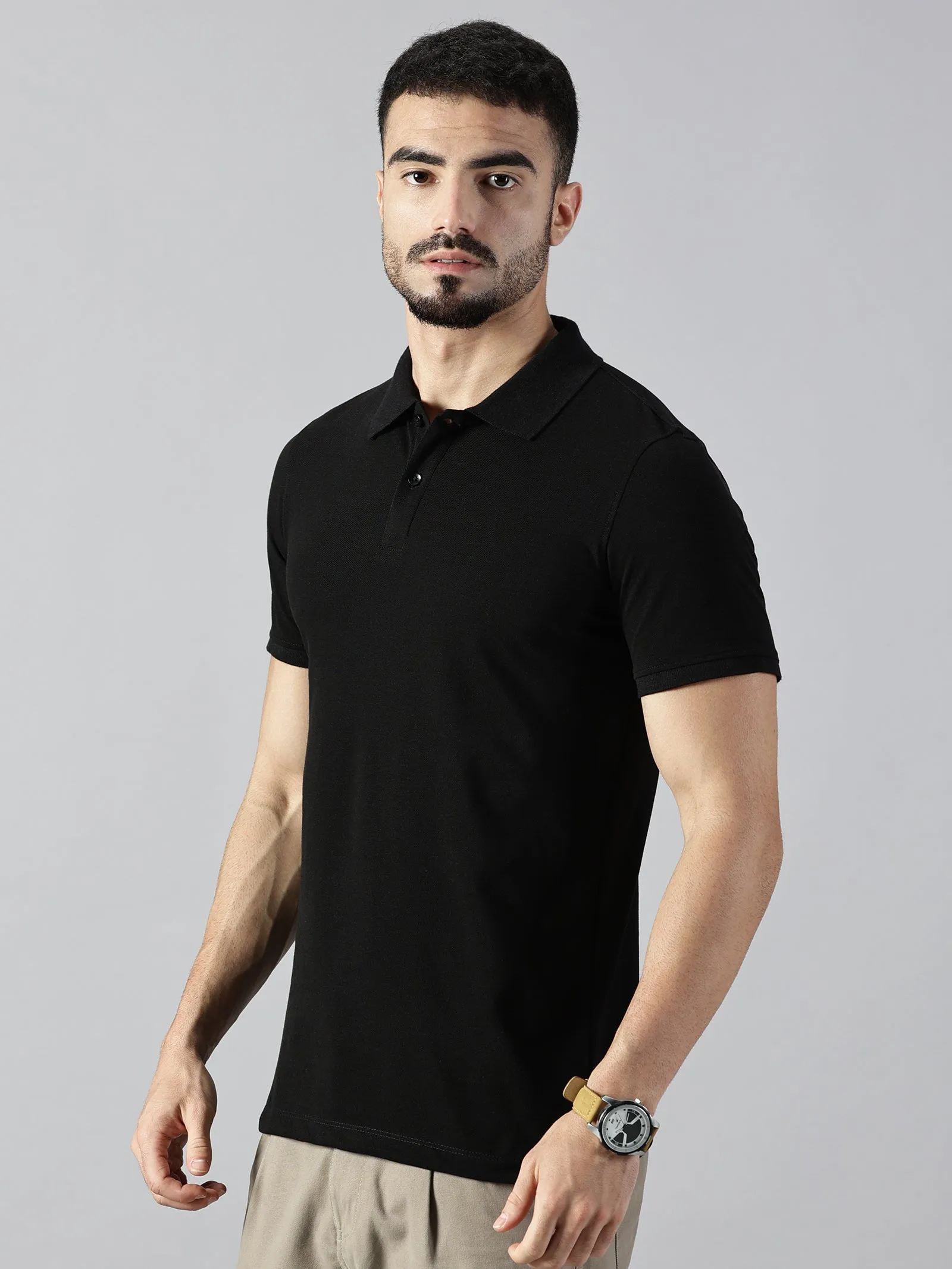 Everyday Black Polo T-Shirt