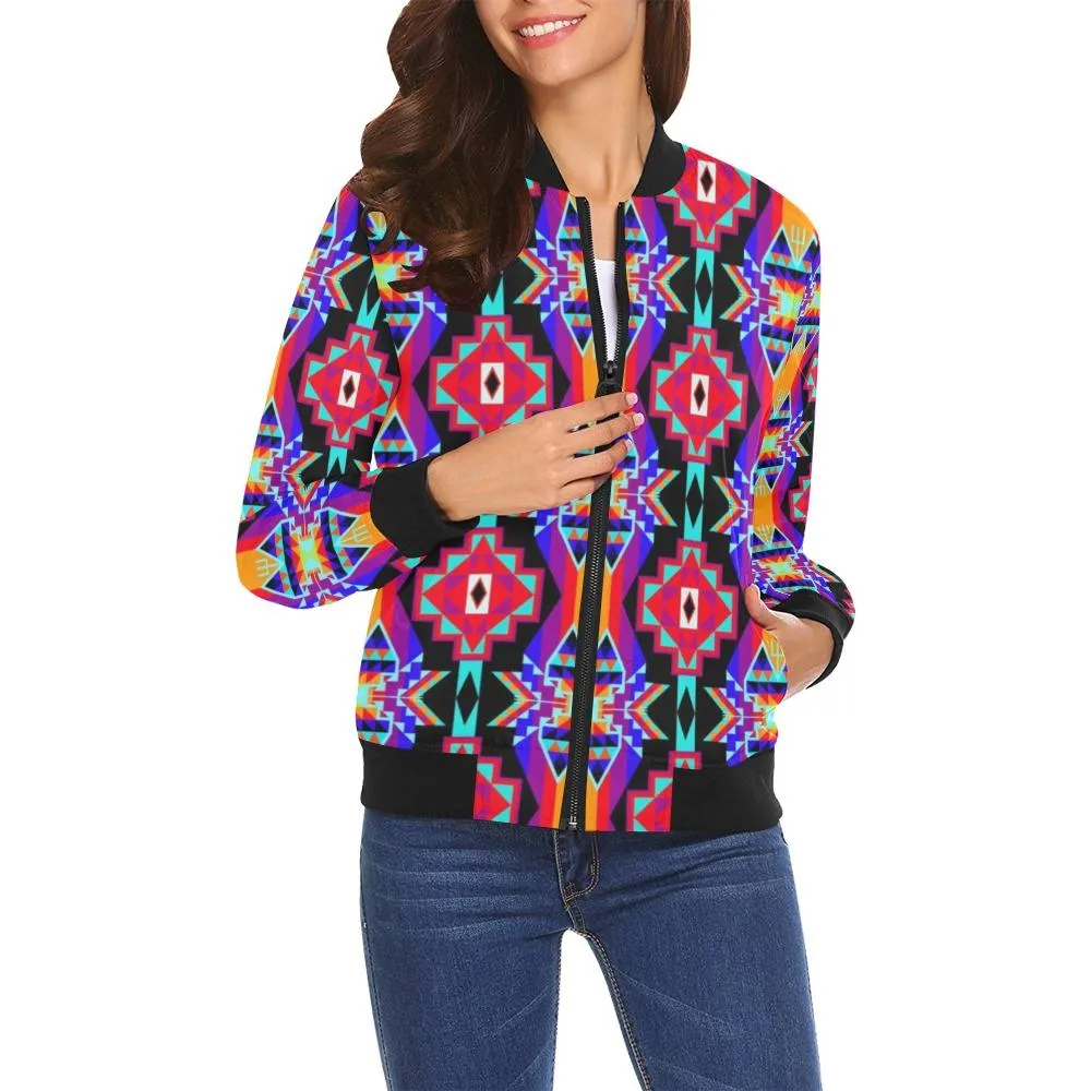 Fancy Bustle Bomber Jacket for Women