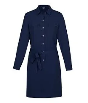 Fashion Biz RDO69L  Chloe Womens Georgette Shirt Dress - Navy