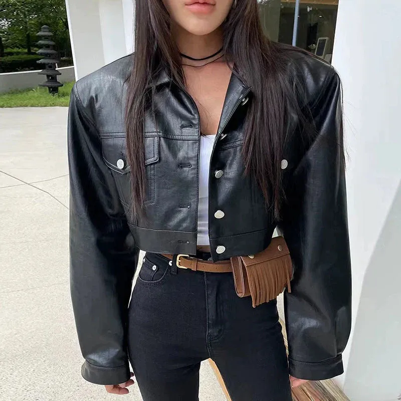 Fashionkova Miana Leather Bomber Jacket