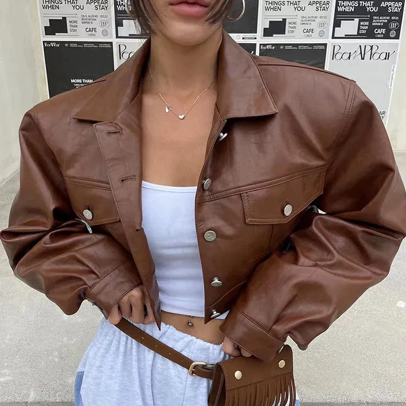 Fashionkova Miana Leather Bomber Jacket