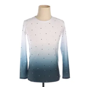 Figure Skating Shirt Boys or Mens Blue Ombre