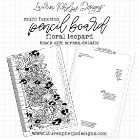 Floral Leopard Black Pencil Board | A6 ONLY