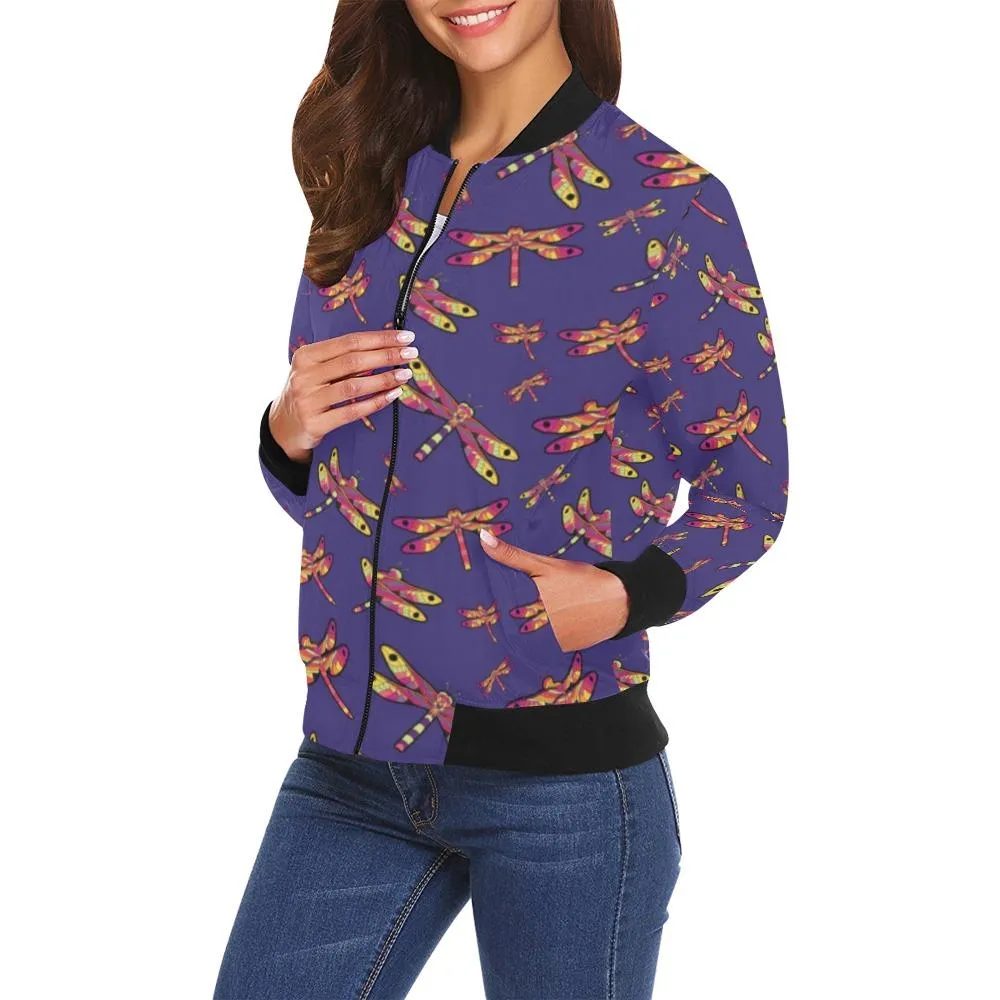 Gathering Purple Bomber Jacket for Women