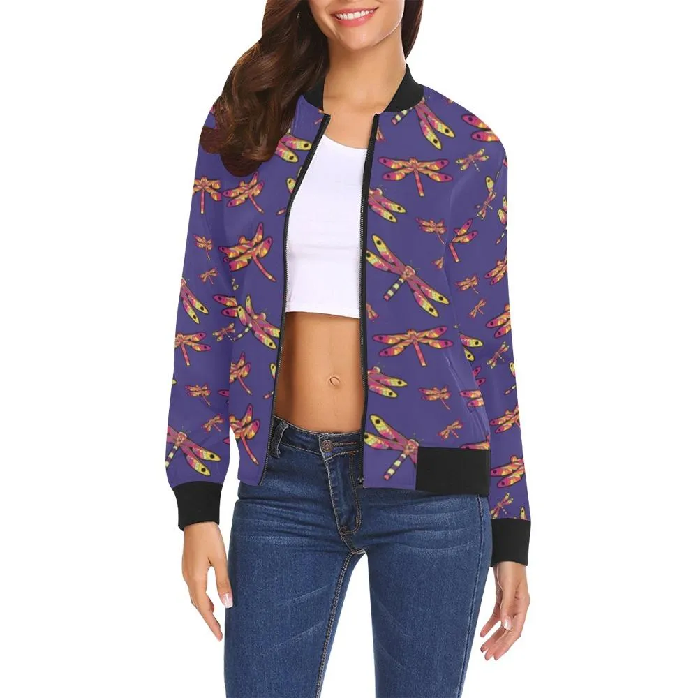 Gathering Purple Bomber Jacket for Women