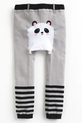 Grey Panda Baby Leggings