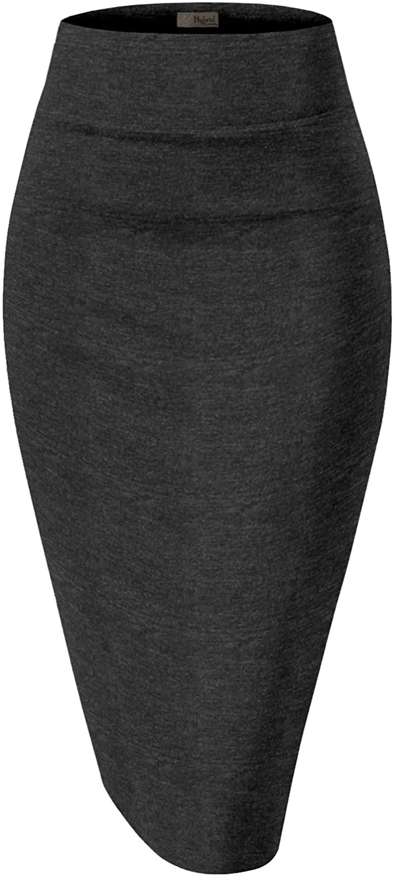 H&C Women Premium Nylon Ponte Stretch Office Pencil Skirt Made Below Knee Made in The USA