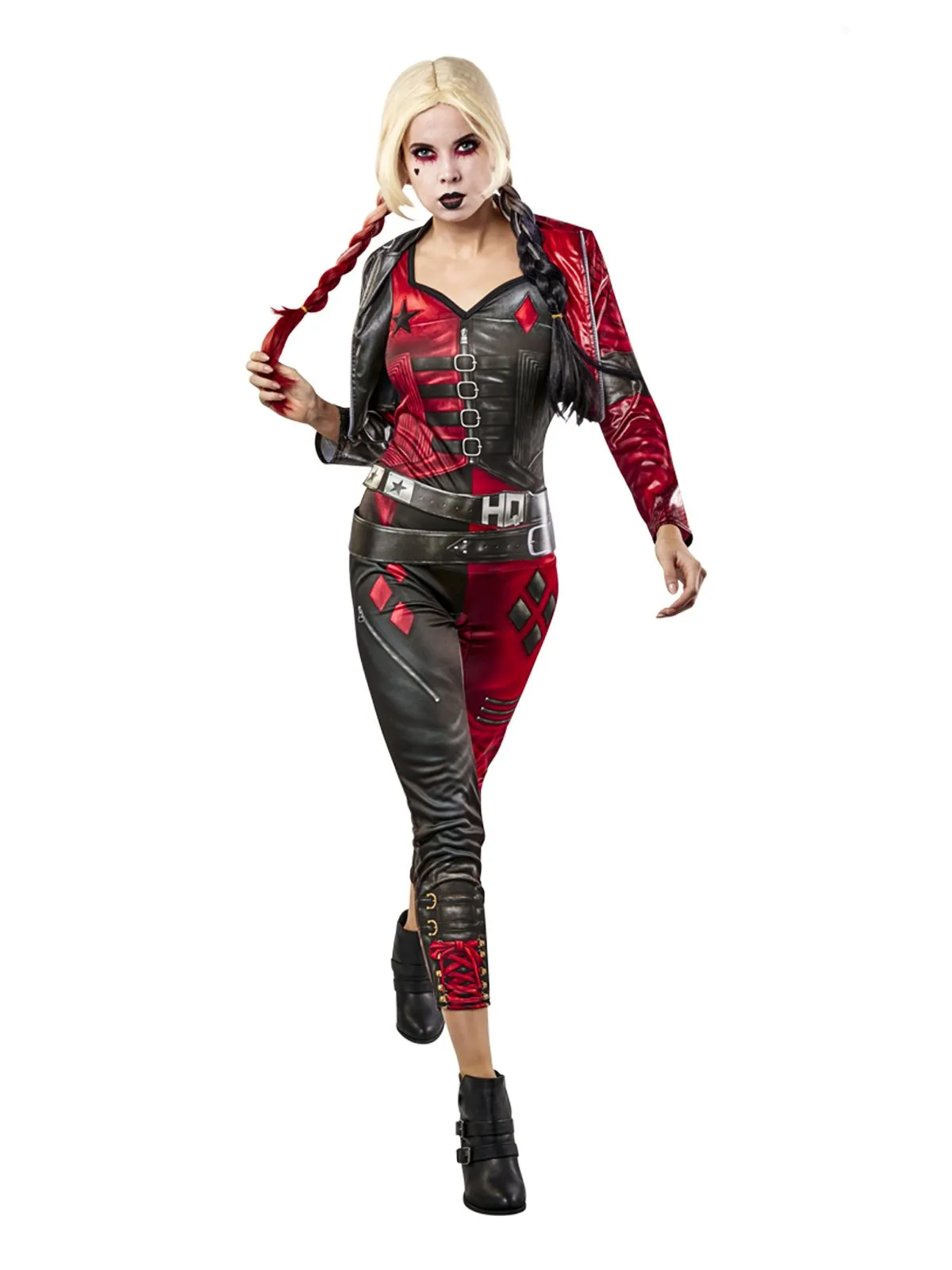 Harley Quinn Jumpsuit Costume for Adults - Warner Bros Suicide Squad 2