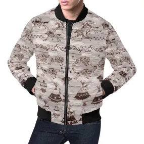 Heart of The Forest All Over Print Bomber Jacket for Men