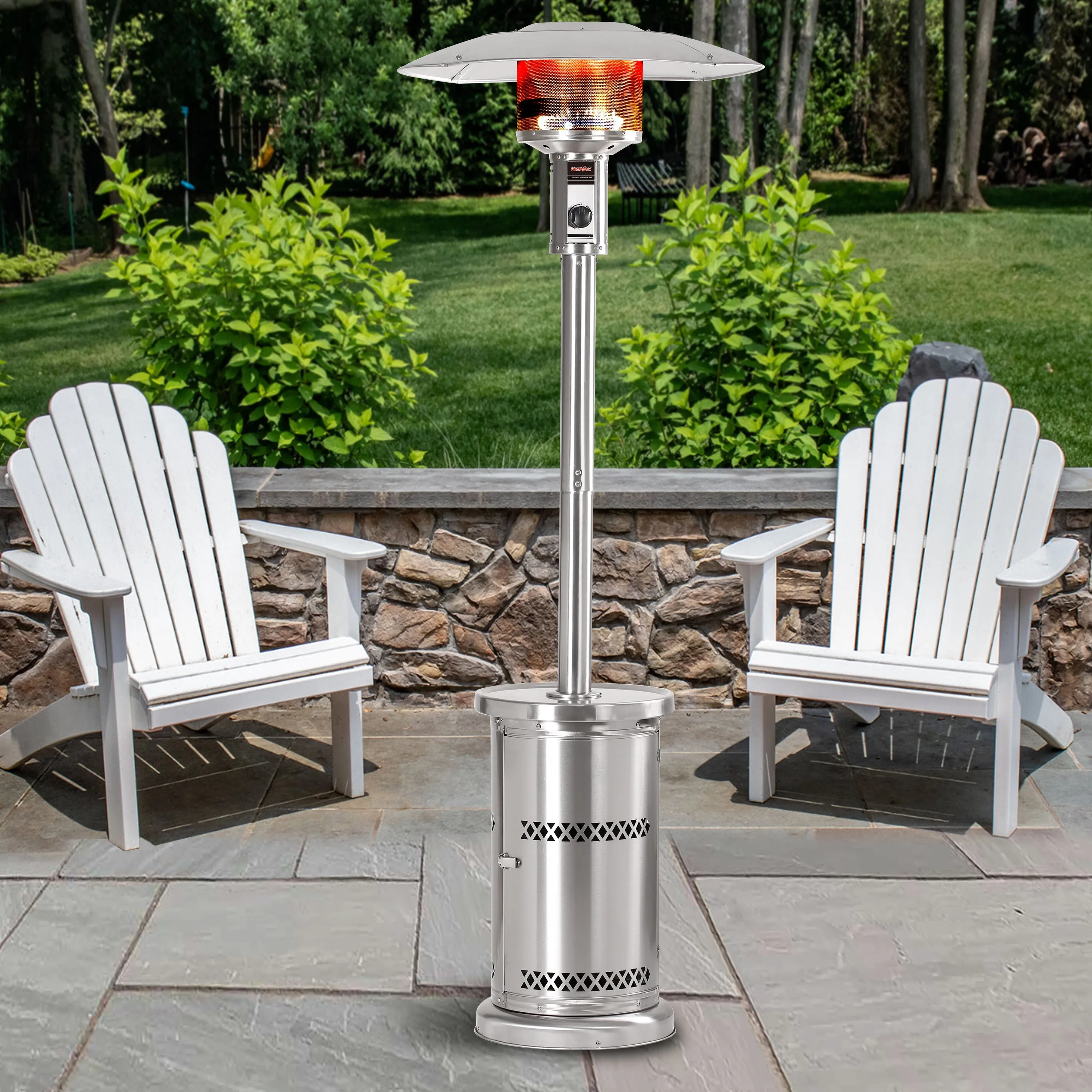 HEATMAXX Stainless Outdoor Gas Patio Heater