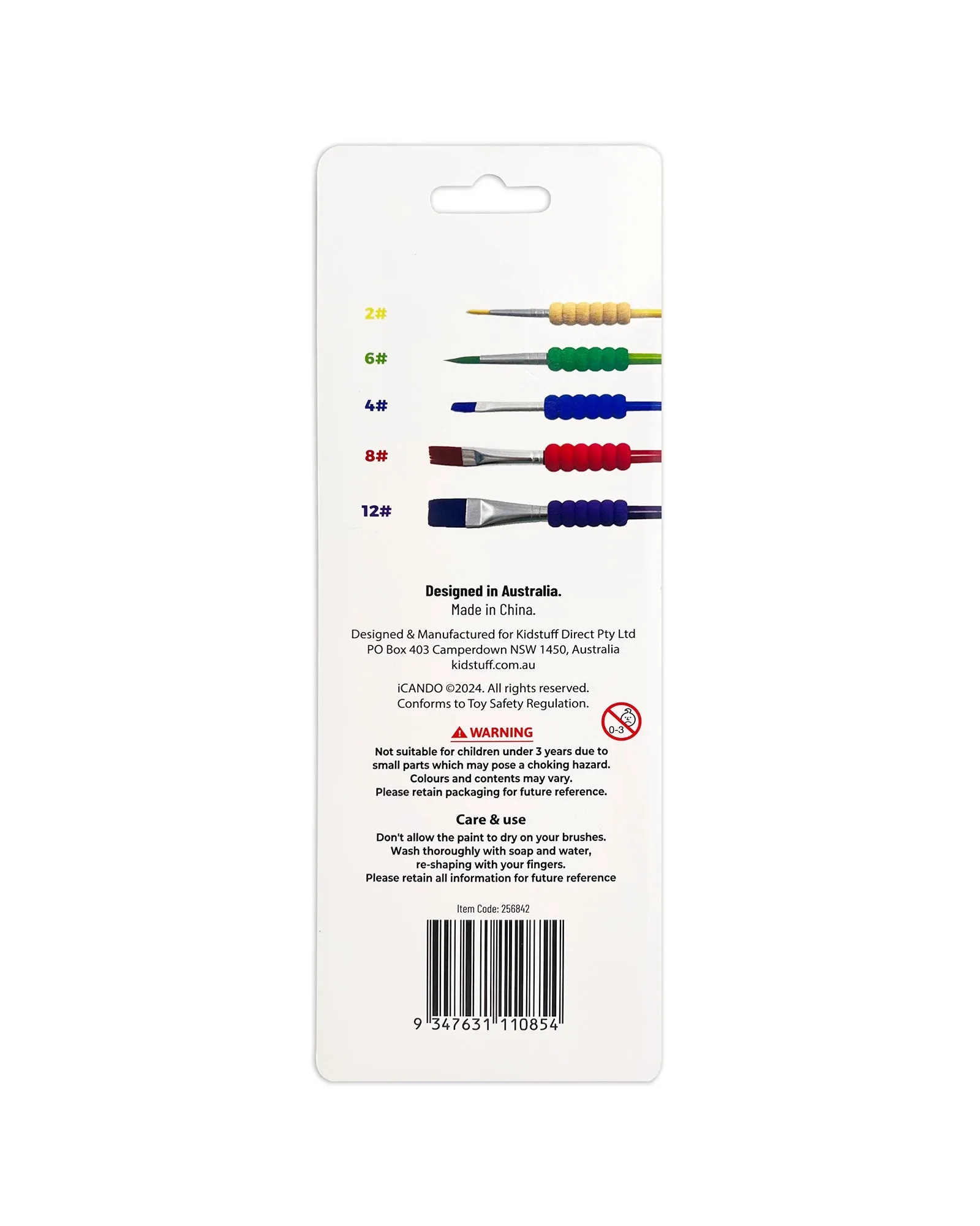 Icando Easy Grip Paint Brush Set