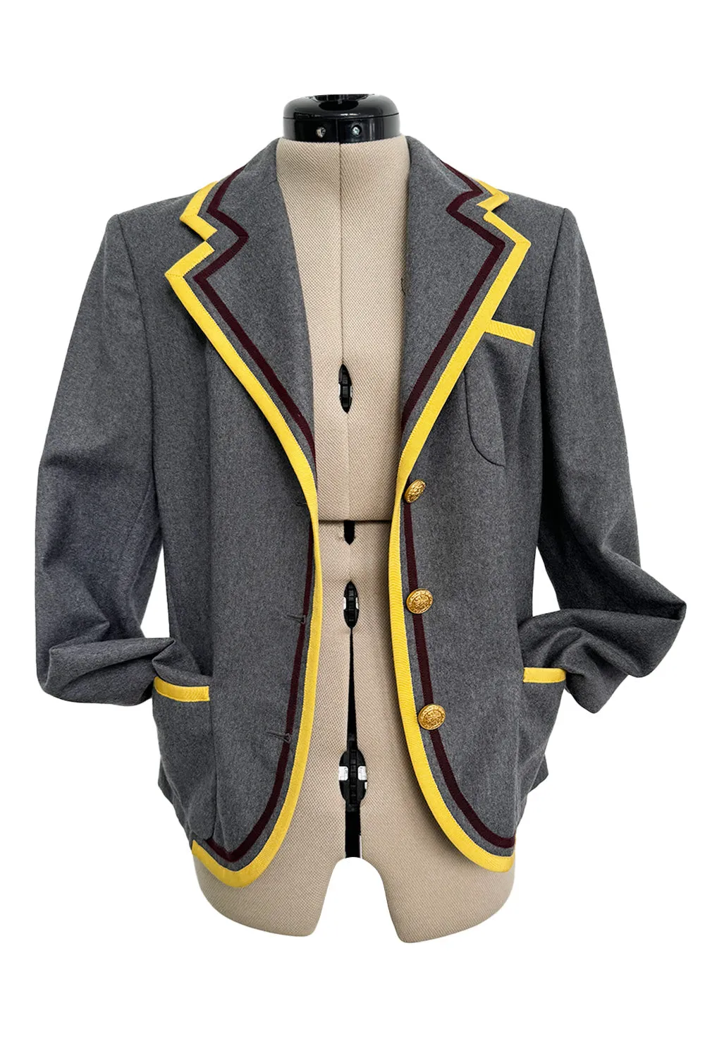 Iconic Fall 1997 John Galliano "Suzy Sphinx" Runway Looks 7 & 8 Grey Schoolgirl Jacket