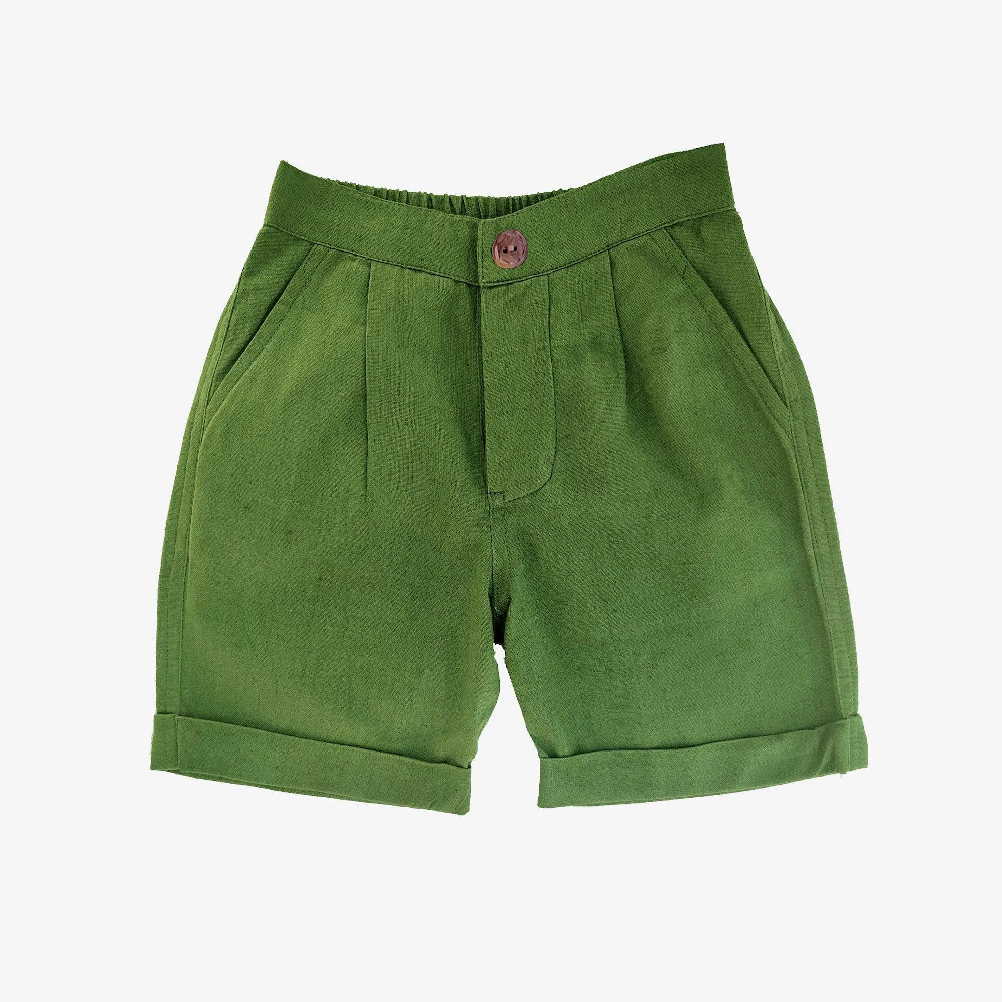 Ikeda Designs Solid color Shorts- Olive Green